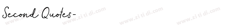 Second Quotes字体转换